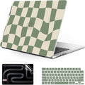 Anban Compatible with MacBook Pro 14 inch Case 2026-2021 M5 M4 M3 M2 M1 A3426 A3427 A3434 A3112 A3185 A3401 A2918 A2992 A2779 A2442, Plastic Hard Shell+Keyboard Cover+Screen Protector, Green Checkered