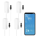 Smart Thermometer Hygrometer with Probe, WiFi Aquarium Temperature Humidity Gauge with App Remote Monitor, Indoor Refrigerator Thermometer Sensor, Data Storage&Export, Compatible with Alexa. 4PCS