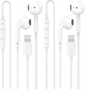 [Apple MFi Certified] iPhone Headphones Wired, 2 Pack Lightning Earbuds/Earphones Wired with Built-in Mic & Volume Control HiFi Stereo Nosie Reduction Compatible for iPhone 14 13 12 11 Pro Max XS XR X
