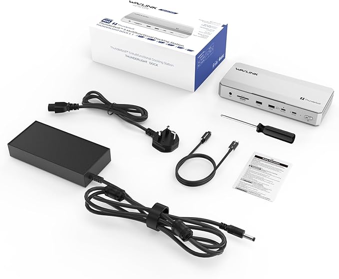 WAVLINK Intel Certified Thunderbolt 5 Docking Station: TB5 Dock with 120Gbps Max Transfer, Thunderbolt 5 hub with 140W Max Charging, 4X USB-A 3.2 Gen 2, Cooling System, 8K Display for TBT 5/4 Laptops