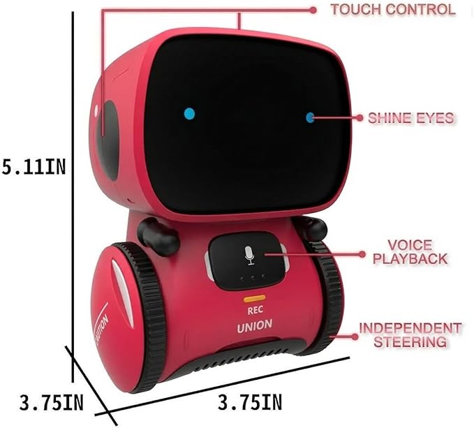 98K Kids Robot Toys for Girls and Boys, Touch and Voice Control Robots Interactive Smart Talking Robots Intelligent Partner and Teacher with Singing, Dancing, STEM Toy Gifts for Kid Age 3 and Up