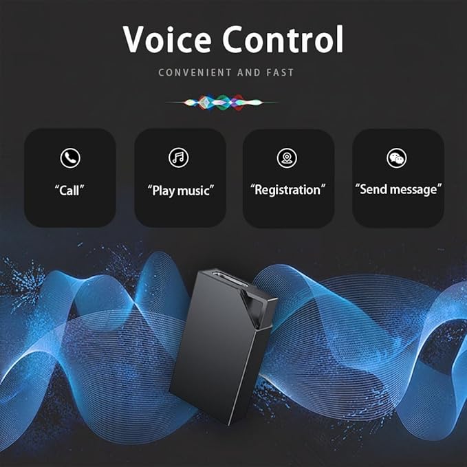 Digital Voice Recorder with 64GB Memory, USB Charging, Voice Activated Recorder, Mini Small Square Voice Recorder Voice Recorder, Meetings, Lectures and Interviews（1 * 0.8 * 0.2）