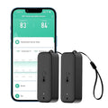 WiFi Thermometer Hygrometer: Smart Temperature Humidity Sensor with App Notification Alert, Data Storage Export, Calibrated Indoor Temperature Monitor, for Room Greenhouse Wine Cellar (2-Pack Black)