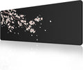 ETZ Japanese Cherry Blossom Mouse Pad (31.5 × 11.8 × 0.12 inch) Extended Large Mouse Mat Desk Pad, Stitched Edges Mousepad,Non-Slip Rubber Base,Gaming Mouse Pad