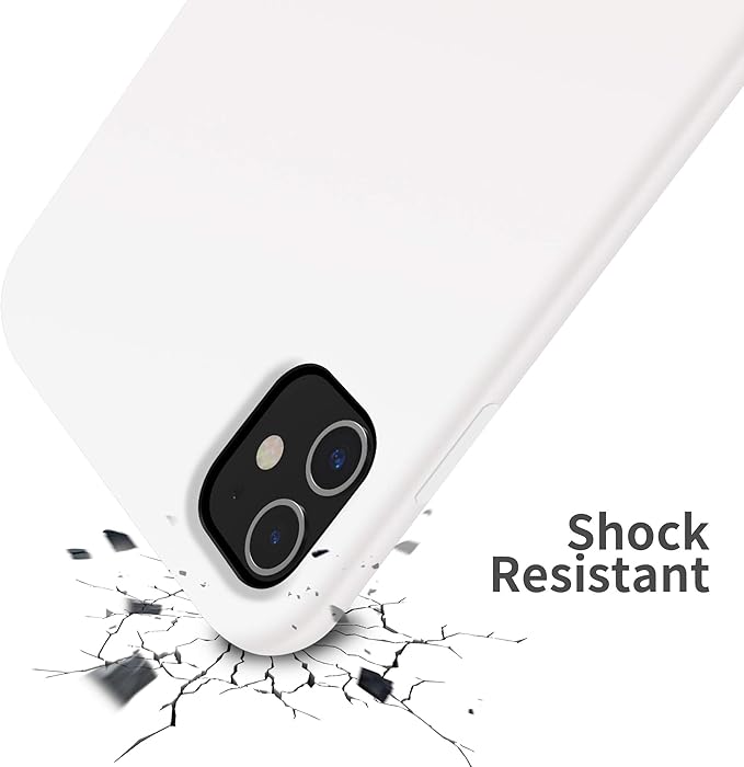 OTOFLY Compatible with iPhone 11 Case,Ultra Slim Fit iPhone Case Liquid Silicone Gel Cover with Full Body Protection Anti-Scratch Shockproof Case (White)