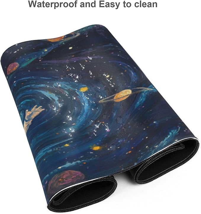 Mouse Pad Gaming - Large Mouse Pad for Desk with Waterproof Surface & Durable Design Desk Mat for Desktop & Office Accessories (Cosmic Odyssey)