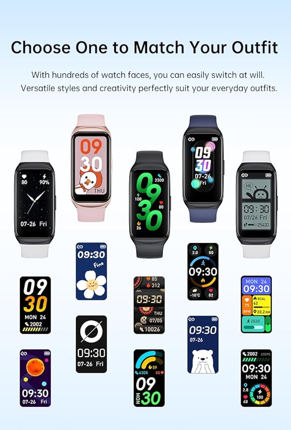 MEHRI Fitness Tracker - Smart Watch with 24/7 Heart Rate, Blood Pressure & Oxygen, Sleep & Stress Monitoring, IP68 Waterproof, Activity Tracker, Step Count, Calories, Distance & More (Black)