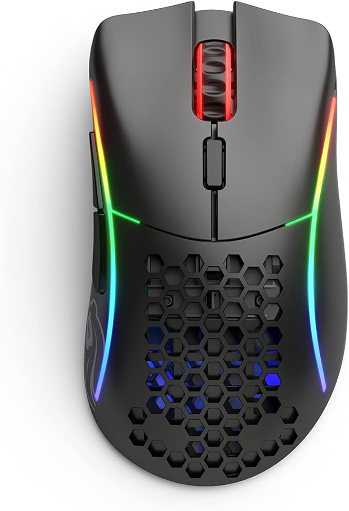 Glorious Gaming Model D- (Small) Wireless Gaming Mouse - 67g Superlight Honeycomb Design, RGB, Ergonomic, Lag Free 2.4GHz Wireless, Up to 71 Hours Battery - Black
