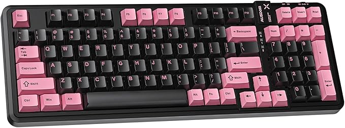 AUSDOM 98Pro Wireless Mechanical Keyboard, Tri-Mode BT/2.4GHz/USB-C Hot Swappable Custom Gaming Keyboard with Backlit, Gasket Structure, Linear Switches for Windows/Mac/PC (Clicky Sound)