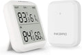 Inkbird ITH-20R Digital Hygrometer Indoor Outdoor Thermometer Wireless Room Thermometer with Sensor Waterproof Accurate Temperature Display for House Room Kitchen Courtyard Brewhouse Public Places