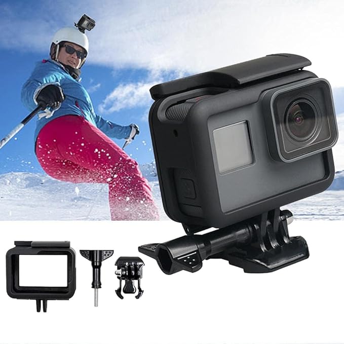 Action Camera Mount The Frame Hero Housing (hero7black/hero6 Black/hero5 Black/hero7 Silver/hero7 White/Hero(2018)) Microphone Case Compatible with Gopro Hero Case Mount mounting