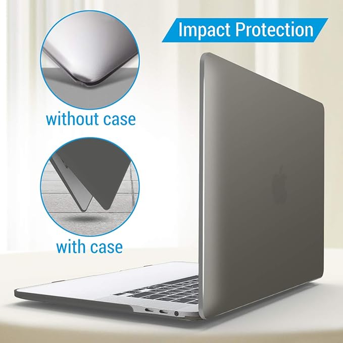 IBENZER Compatible with MacBook Pro 16 Inch Case A2141 Release 2020 2019, Hard Shell Case with Keyboard Cover & Type C Adapter for Old Version Mac Pro 16’’, Gray,T 16GY+1TC