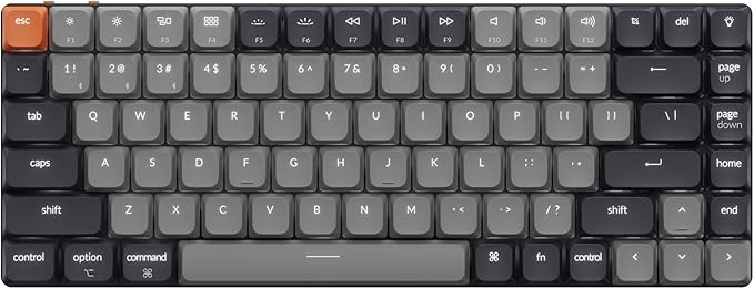 Keychron K3 Version 3 Low Profile Wireless Mechanical Keyboard, 75% Layout QMK Programmable Bluetooth 5.2/Wired, White Backlit with Shine-Through Keycaps for Mac Windows Linux