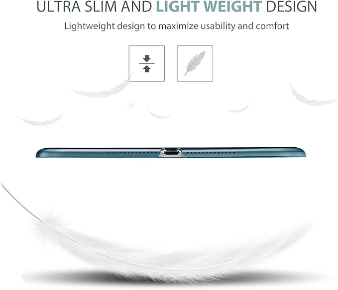 ProCase Smart Case for iPad 9.7 Inch iPad 6th/5th Generation 2018 2017(Model: A1893 A1954 A1822 A1823), Ultra Slim Lightweight Stand Cover with Translucent Frosted Back -Teal