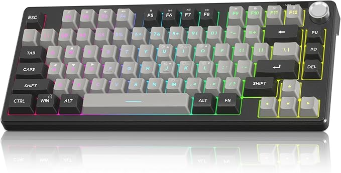 MageGee Mini 60% Gaming Keyboard, RGB Backlit 75 Key Ultra-Compact Keyboard, TS75 Ergonomic Waterproof Mechanical Feeling Office Computer Keyboards for PC, MAC, PS4, Xbox ONE Gamer