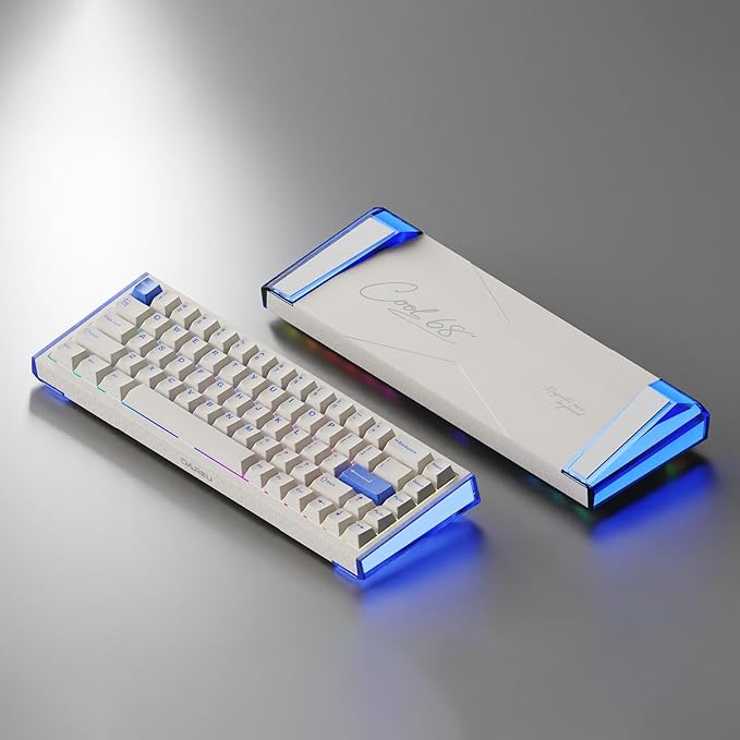 DAREU COOL68 60% Wired Gaming Keyboard, Rapid Trigger Magnetic Switch Keyboard with 8000Hz Polling Rate, Adjustable Actuation, 0.1ms Latency, SOCD, Gasket Mount, Hot swappable, RGB Light