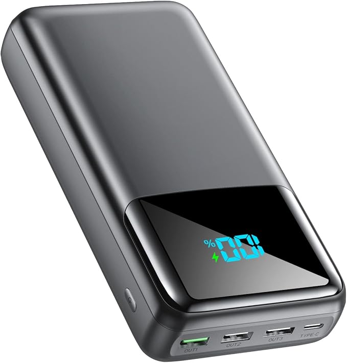 Portable Charger Power Bank 50000mAh, USB-C PD 30W Fast Charging External Battery Pack, Portable Phone Charger for iPhone 17/1615/14/13/12/11 Samsung Android (Gray)