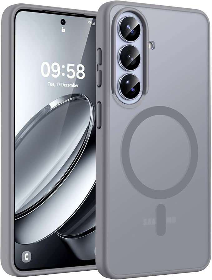 TOCOL for Samsung Galaxy S26 Case, Compatible with Magsafe, Full Camera Protection, Built-in Magnetic Ring, Drop Protection, Translucent Matte Phone Case for S26 6.3 inch (Gray)