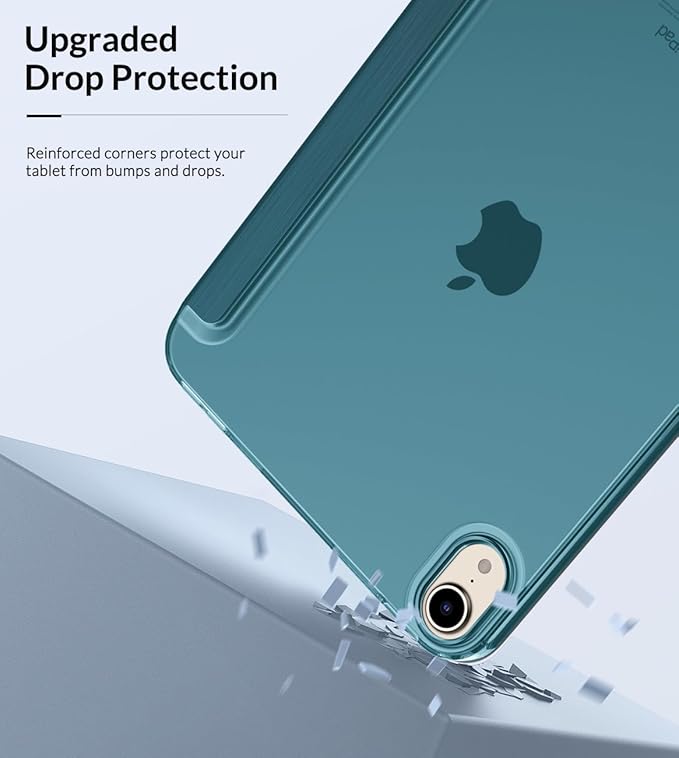 MoKo Case Fit New iPad mini 7 (A17 Pro) 2024, iPad mini 6th Generation Case 2021 (8.3-inch), iPad mini 6 Case, Soft TPU Translucent Frosted Back Cover Case for iPad mini 7th, French Blue