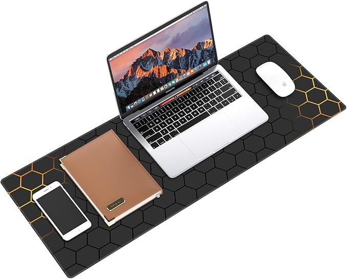 Galdas Mouse Pad for Gaming,XXL XL Large Mouse Mat Long Extended Mousepad Desk Mat Non-Slip Rubber Mice Pads Stitched Edges Thin (31.5 x 11.8 x 0.12 Inches) Grid
