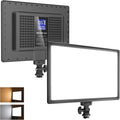 NEEWER Basics 13" LED Video Light Panel, 20W Ultra Thin Bi Color Dimmable DSLR Camera Soft Photo Key Lighting for Streaming Studio Photography Podcast Recording, 8000mAh/3200-5600K/CRI97+, NL-192B