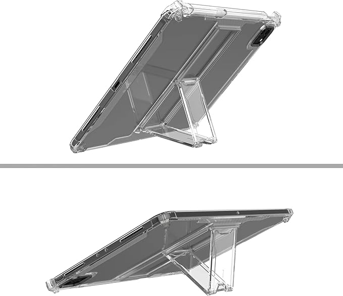 Dteck for Apple iPad Air (3rd Gen), Pro 10.5 Inch 2017 Release Slim Clear Case with Kickstand/Pencil Holder, Shockproof Reinforced Corners, Lightweight Protective Thin Tablet Back Cover, Transparent
