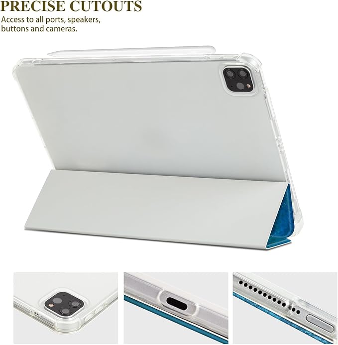Vimorco for iPad Air 11 Inch Case M4 2026, for iPad Air 5th/4th Gen Cases 10.9-inch, Fit iPad Pro 11 Inch Case 4th/3rd/2nd/1st Generation,Pencil Holder/2 Viewing Stands/Typing Stand/Slim,Flower Garden