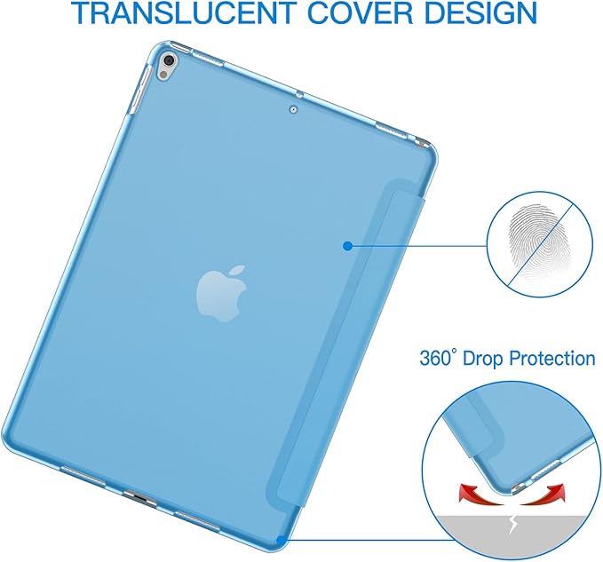 JETech Case for iPad Pro 10.5-Inch and iPad Air 3 (10.5-Inch 2019, 3rd Generation), Smart Cover Auto Wake/Sleep Cover (Blue)