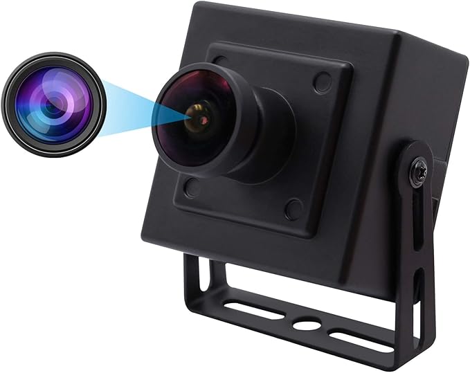 170 Degree Fisheye 4K Webcam 2160P USB Camera with Sony IMX317 Sensor PC Webcamera for Industrial, 30fps 2160P Webcam with Microphone Mini Camera Support Most OS Web Cams