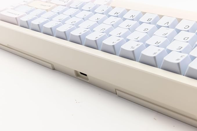 KEEBMONKEY WOBKEY Zen 65 65% Quick Release Wireless Mechanical Keyboard with RGB, CNC Aluminum Case, Hot-Swappable, VIA Support, BT/2.4G/USB-C Gaming Keyboard for Mac/Windows (Lite White)