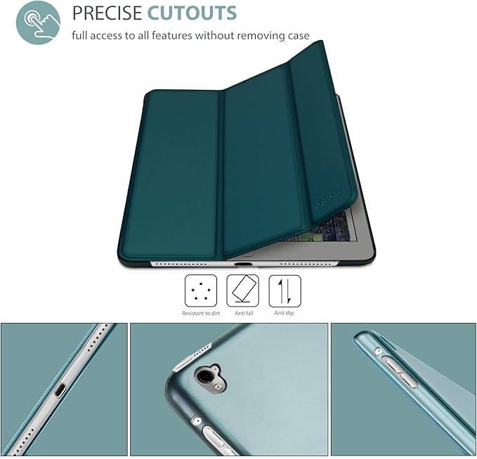 ProCase Smart Case for iPad Pro 9.7 Inch 2016, Ultra Slim Lightweight Stand Smart Case Shell with Translucent Frosted Back Cover for iPad Pro 9.7 Inch (A1673 A1674 A1675) -Emerald