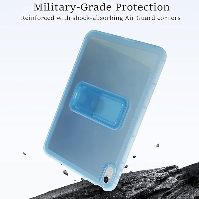 Slim Case for iPad (A16) 11th Generation 11 Inch 2025 / iPad 10th Generation 10.9 Inch 2022, Built-in Kickstand Non-Slip Shockproof Rugged Protective for iPad 11th 10th Gen, Blue