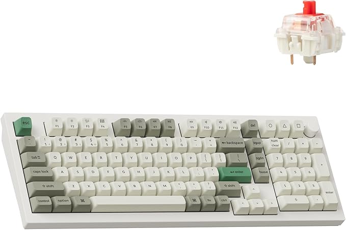 Keychron Q5 Max Wireless Custom Mechanical Keyboard, Full Aluminum 2.4 GHz Bluetooth QMK 96% Layout RGB with Hot-swappable Gateron Red Switch Compatible with Mac Windows Linux