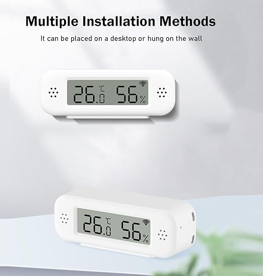 WiFi Thermometer Hygrometer: Smart Temperature and Humidity Sensor, Real-time Monitor, App Notification, Digital Indoor Temperature Sensor, Compatible with Alexa/Google Home(1Pack)