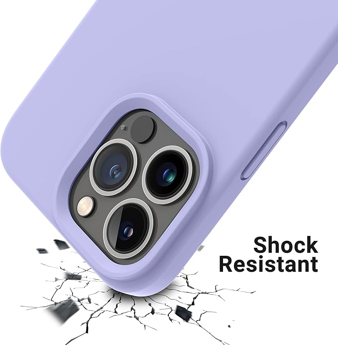 OTOFLY Designed for iPhone 14 Pro Case, Silicone Shockproof Slim Thin Phone Case for iPhone 14 Pro 6.1 inch (Light Purple)