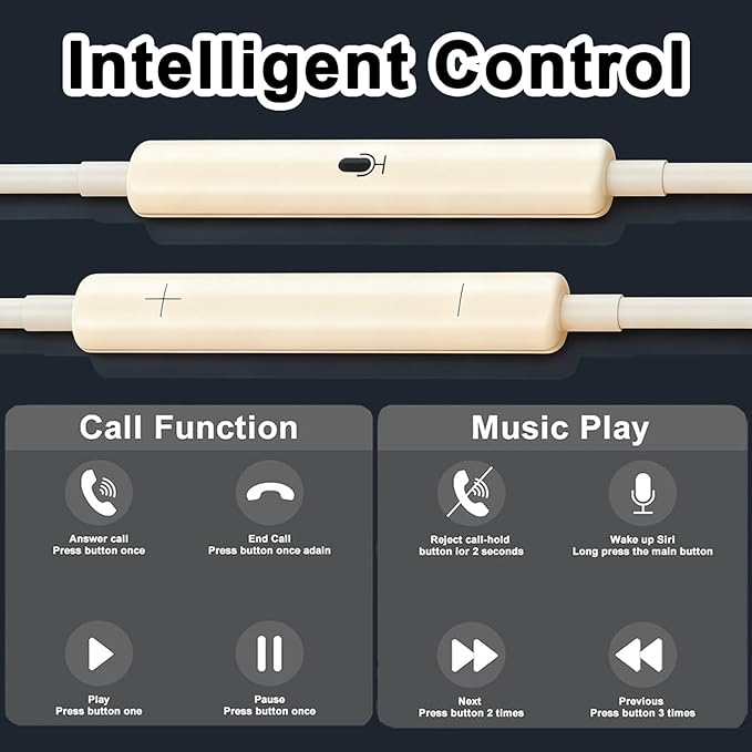 2 Packs USB C Headphones for iPhone 16/15 Phone Earbuds with Microphone & Volume Control HiFi Stereo Type C Earphones for Galaxy S23/S22/S21/S20/Ultra Note 10/20, for Pixel 7/6/6a/5/4,for OnePlus 9 8