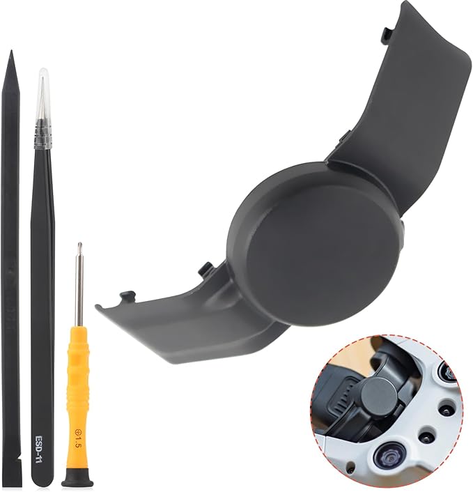 Gimbal Roll Arm Lower Bracket Cover for DJI Mini 4 Pro Lower Bracket Back Cover Replacement for DJI Mini 3 Drone Gimbal Camera R-axis Roll Rear Caps Mount Accessories Parts with Repair Tools