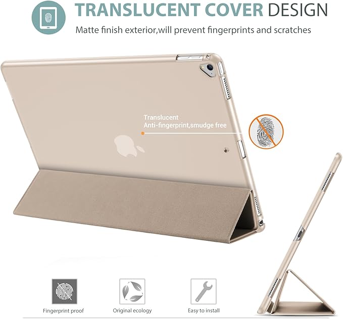 ProCase Smart Case for iPad Pro 12.9 Inch 1st and 2nd Generation (2015 and 2017 Model), Stand Cover Support Auto Sleep/Wake -Starlight