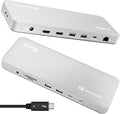 Plugable Thunderbolt 4 Dock for M4/M5 MacBook Air & Pro: 100W Charging Driverless Laptop Docking Station with 4K HDMI Dual Monitor or Single 6K, 6X USB, SD, Ethernet, Thunderbolt Certified (TBT-UDM)