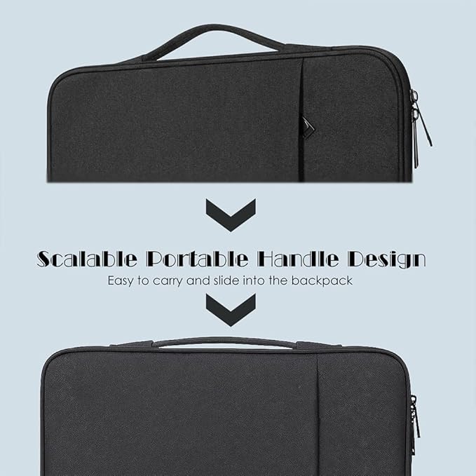 ProElife 13-Inch Laptop Sleeve Case for 2026-2024 MacBook Air 13.6 inch M5/M4 Chip & MacBook Neo 13'' A18 Pro/iPad Pro M5 13-inch Accessory Traveling Water-resistant Bag Portable Carrying Case (Black)