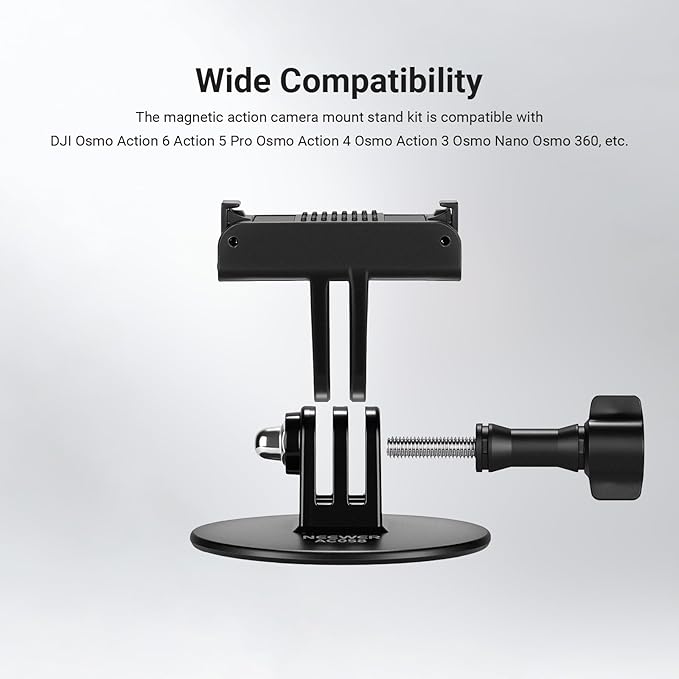 NEEWER Adhesive Base Mount Kit Compatible with DJI Osmo Nano/Osmo 360/Action 6 5 Pro 4 3, Magnetic Quick Release Adapter Stand Bracket Action Camera Accessories for POV Video Recording, AC058