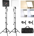 2-Pack LED Video Light Kit, 14 Inch 2700K-6500K Studio Lights with 70.8" Tripod Stand, Photography Lighting Kit with Phone Holder, 50W Stream Light for Video Recording, Photography, YouTube, TikTok