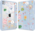 May Chen for iPad Pro 13 Inch Case M5 2025 / M4 2024, Built Pencil Holder & Clear Transparent Print Back Shell Slim Stand Shockproof Tablet Cover, Auto Wake/Sleep, Cut Stick Figure
