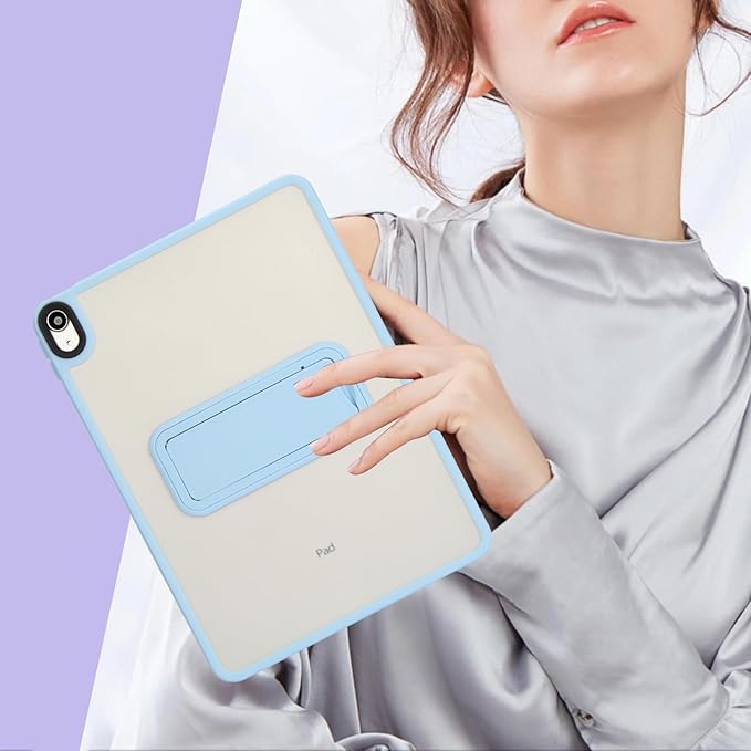 Shockproof Case for iPad (A16) 11th/10th Generation 10.9 inch 2025/2022, Kickstand Slim Fit Rugged Bumper Lightweight Anti-Scratch Bumper Case Cover for iPad 11th/10th Gen, Blue