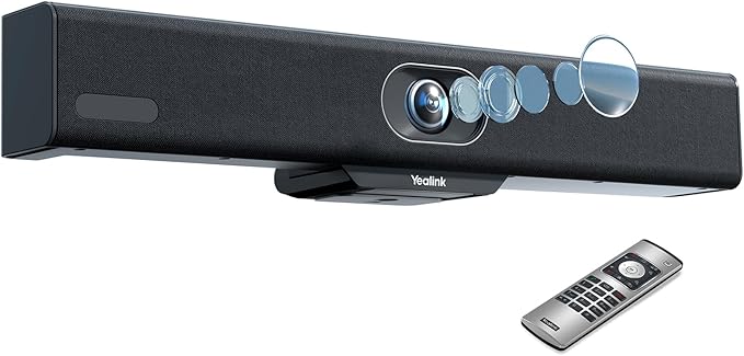 Yealink Video Conference Camera, 4K Webcam, 120 AI Auto Framing, 8 Microphone Arrays & Speaker Tracking, AI Noise Cancellation Teams Certified, Meetingbar A10 All-in-One Conference Room System