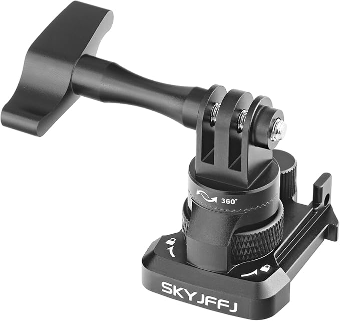 360°Rotate Gopro Helmet Head Mount Quick Release Buckle Clip Basic Mount Helmet Strap Buckle Adapter Holder for Gopro Hero 13 12 11 10 9 8 DJI Osmo Insta360 AKASO and Other Action Camera