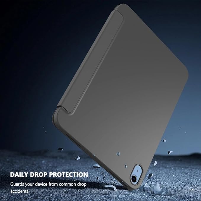 Case for iPad Pro 11 inch 2018 / iPad Air 5th Generation 2022 / 4th Gen 2020 10.9 Inch - Slim Lightweight Durable Trifold Stand Cover, Supports Auto Wake/Sleep, Black