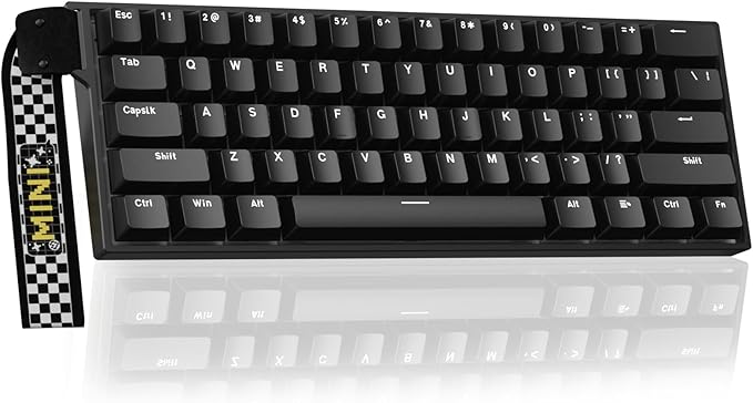 Aula MINI60 HE Wireless Gaming Keyboard 60%,Hall Effect Rapid Trigger Magnetic Keyboard,8000Hz Polling,Tri-Mode(BT5.0/2.4GHz/USB-C),Hot Swappable Compact Mechanical Keyboard for Gamer(Black)
