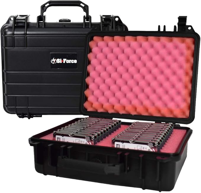Hard Drive Rugged Transport Case, Protect Hard Drives (S20, 20 x 2.5 inch Hard Drives)