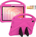 Kids Case for Samsung Galaxy Tab S11 2025 11" Tablet, Techcircle Light Weight Shock Proof EVA Foam Handle Rugged Stand Protective Case, Rose